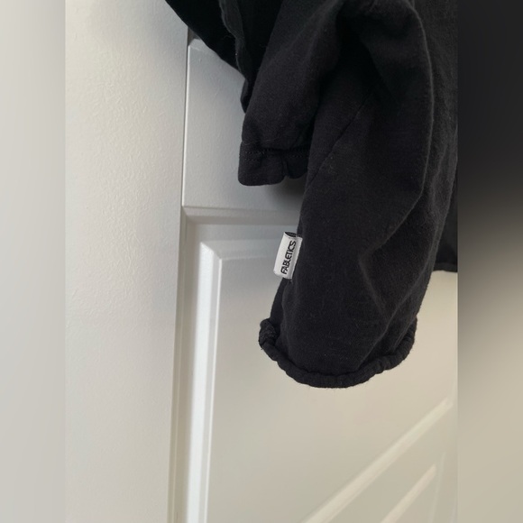 Fabletics Cotton Slub Cropped Tee | Black/White | XL - Picture 7 of 8